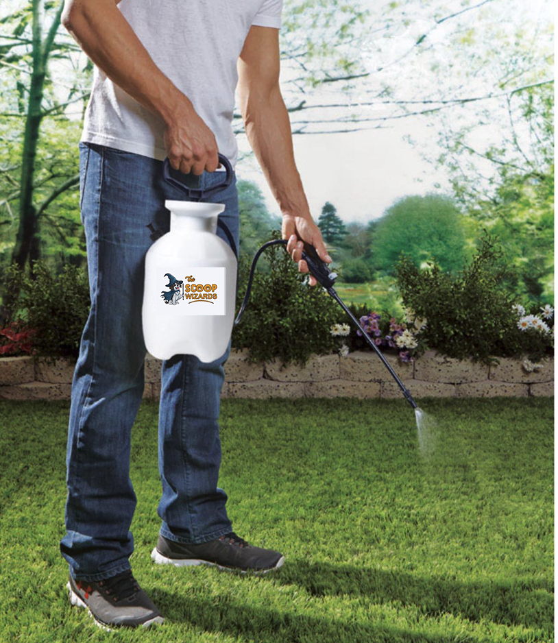 Yard deodorizing service for pet waste odor removal